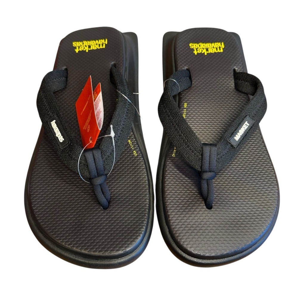 Market Havaianas Heat Reactive Flat top black sandals. New! 9/10M 11/12M - Picture 5 of 16